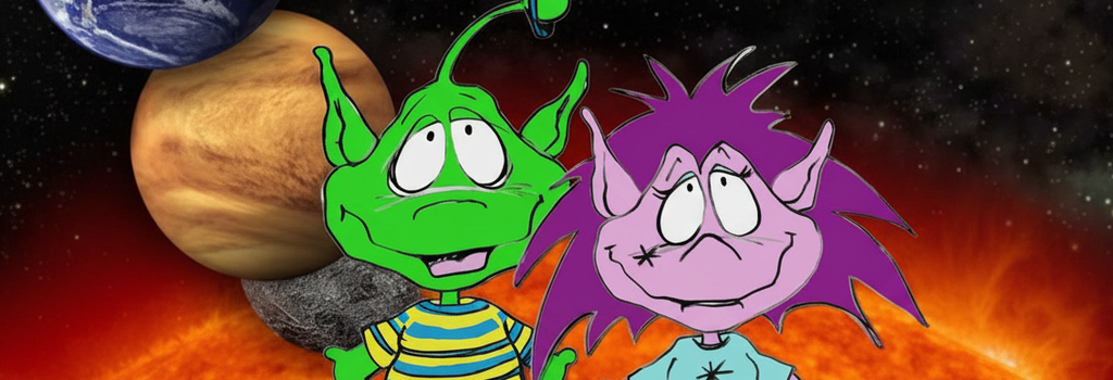 Außerirdische vor Planeten