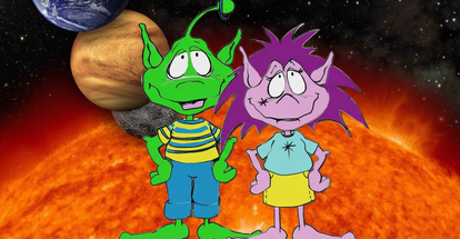 Außerirdische vor Planeten