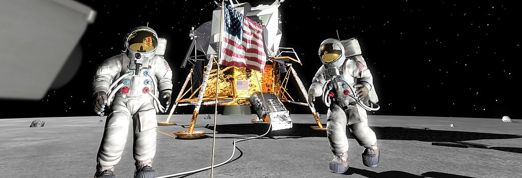 Astronauten auf dem Mond