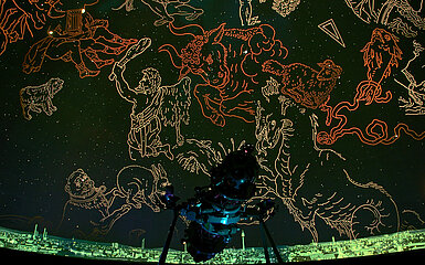 Der Zeiss-Projektor unter der Kuppel