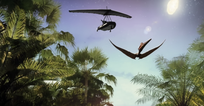 Flugdinosaurier am Himmel