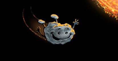 Stups mit Planet, Saturn und Sonne