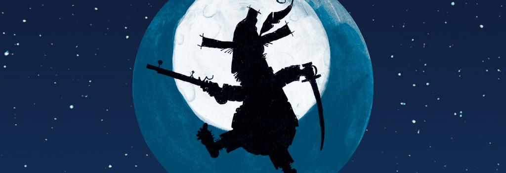 Räuber Hotzenplotz vor dem Mond