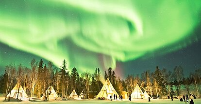 Nordlichter am Himmel