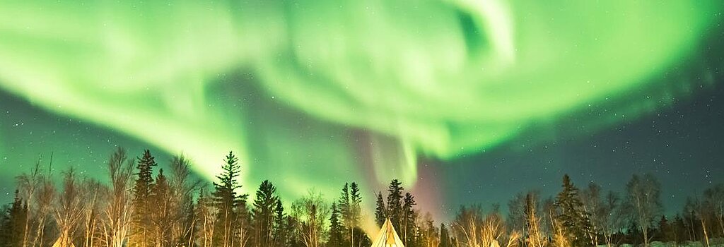 Nordlichter am Himmel