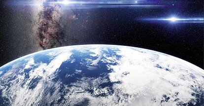 Blick auf die Erde aus dem All