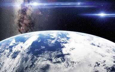 Blick auf die Erde aus dem All